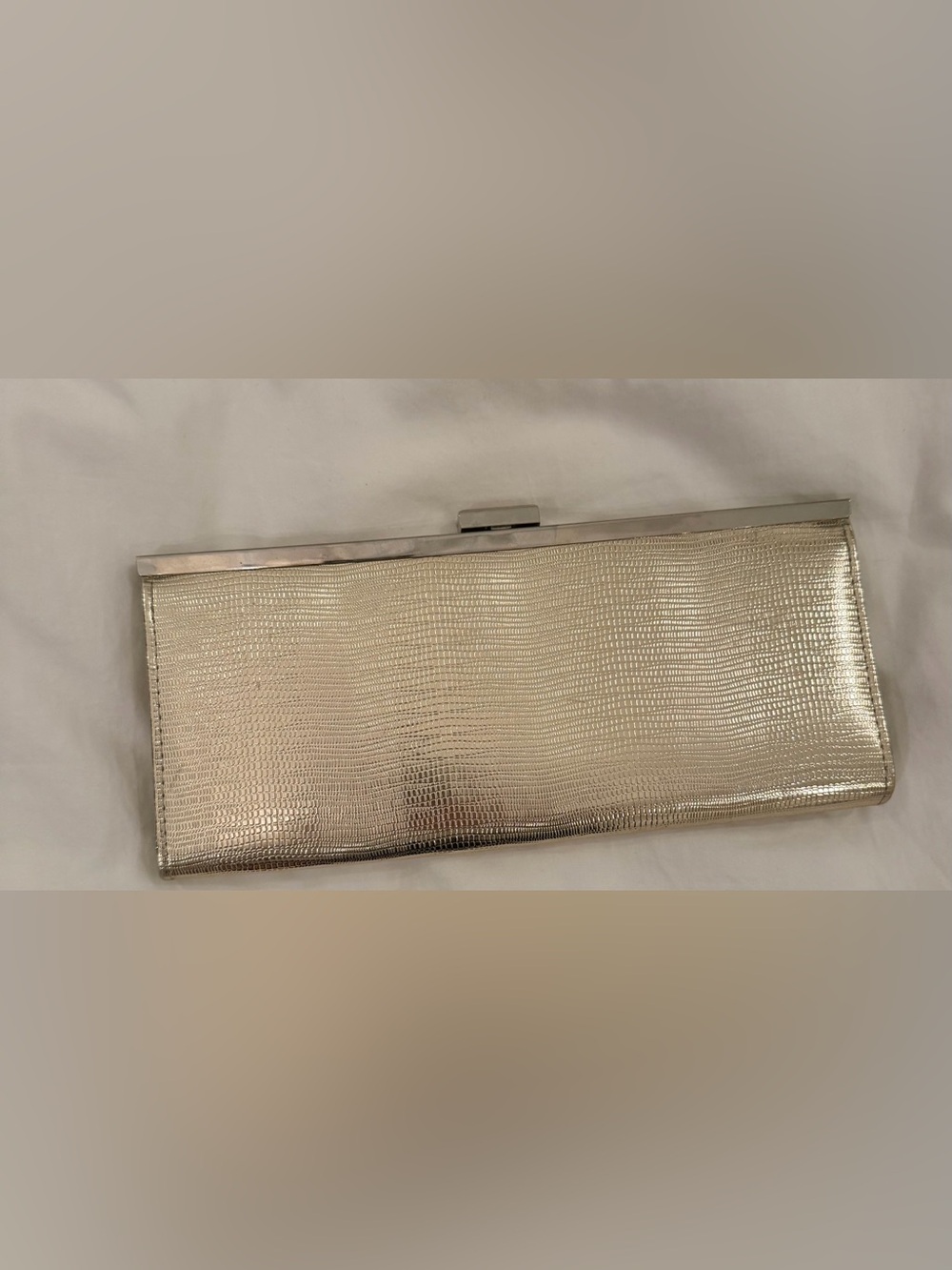 Style & Co. Metallic Light Gold Textured Clutch